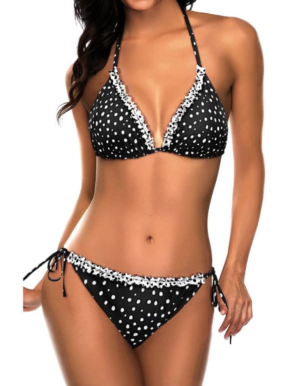 Stylish Triangle Bikini Set with Tie Side, Perfect for Beach & Pool Days